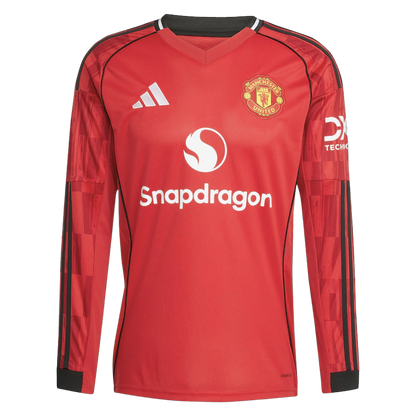 Maillot Manchester United Domicile Manches Longues Homme 2025 2026