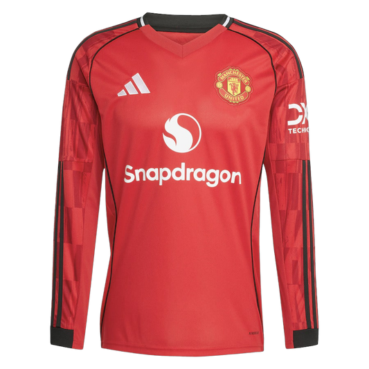 Maillot Manchester United Domicile Manches Longues Homme 2025 2026