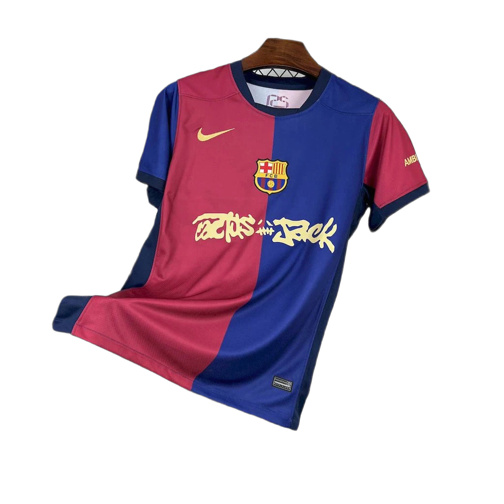 FC BARCELONE MAILLOT FOOT DOMICILE 2024/2025 TRAVIS SCOTT CACTUS JACK