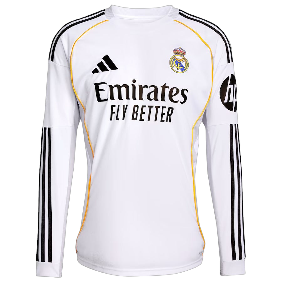 MAILLOT REAL MADRID DOMICILE MANCHES LONGUES 2025/2026