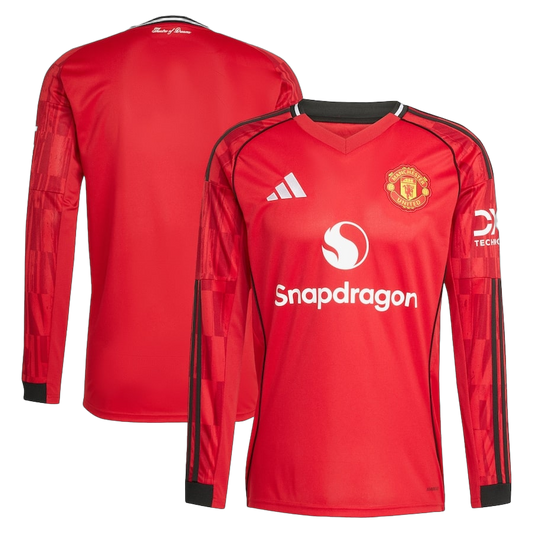 Maillot Manchester United Domicile Manches Longues Homme 2025 2026